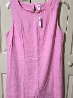 GAP Women's Sleeveless Pink Tank Dress Size Large